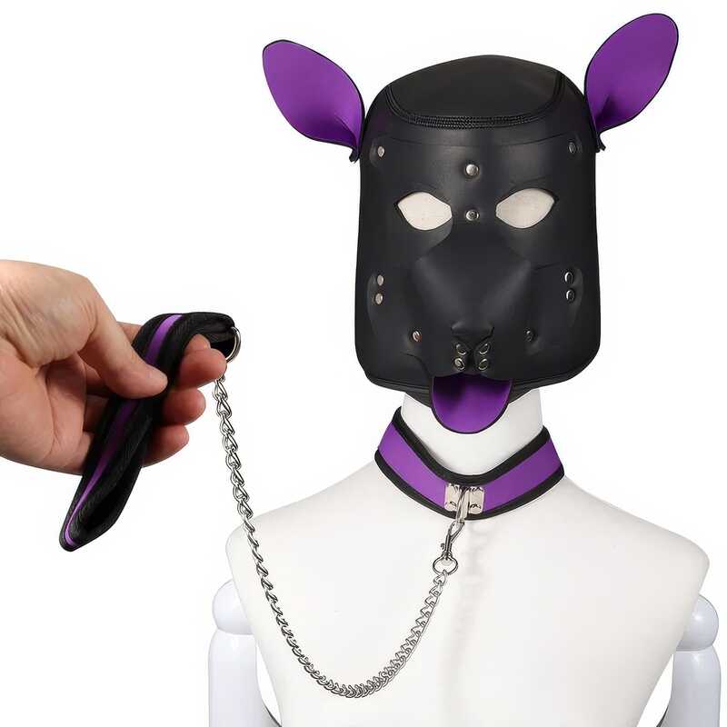 Dog Leather Bondage Hood — product view 9
