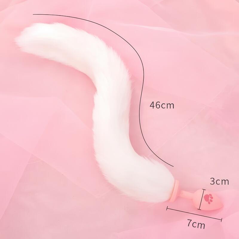 Pink Bunny Tail Butt Plug — product view 12