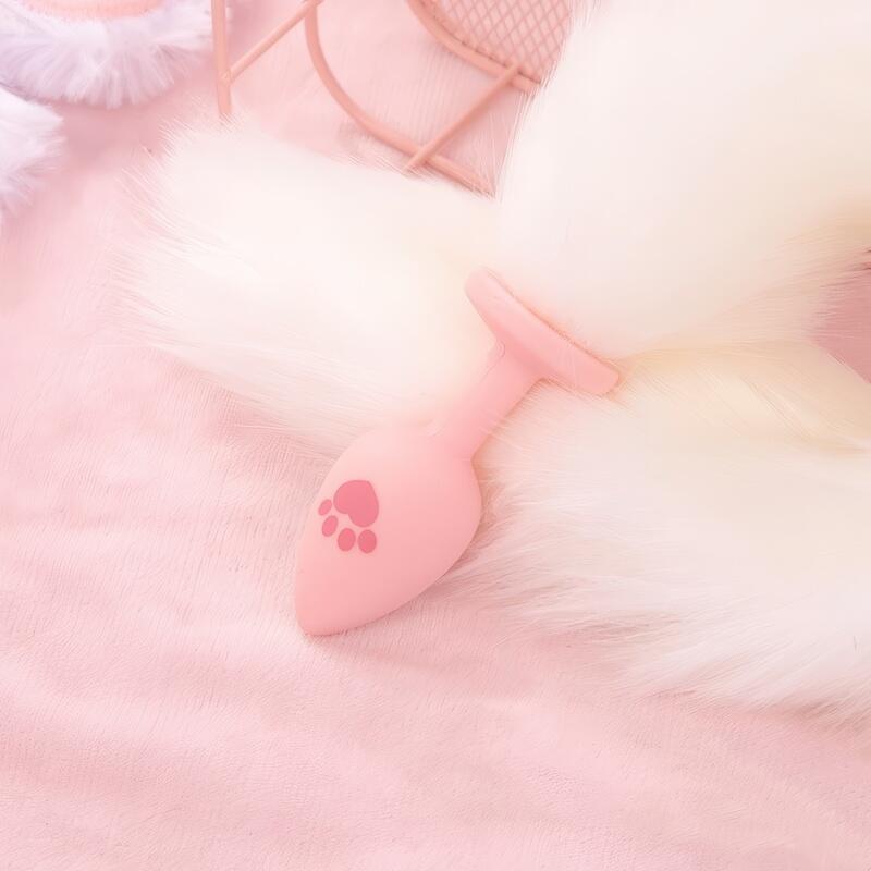 Pink Bunny Tail Butt Plug — product view 10