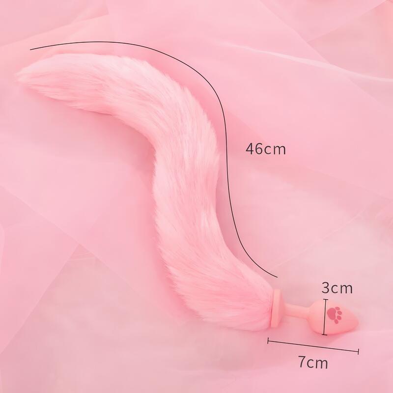 Pink Bunny Tail Butt Plug — product view 15