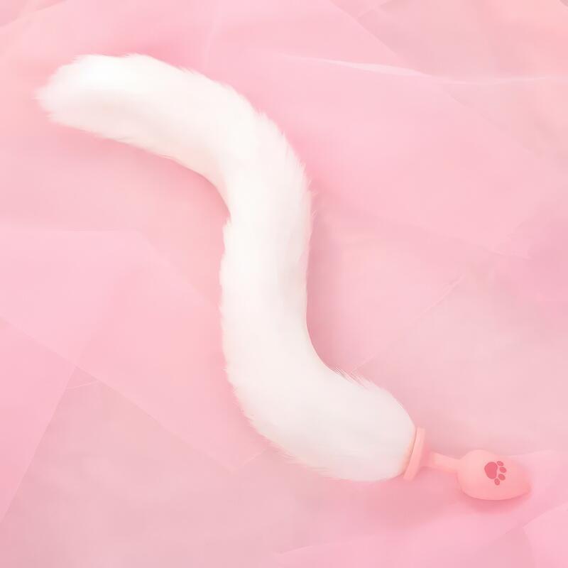 Pink Bunny Tail Butt Plug — product view 8