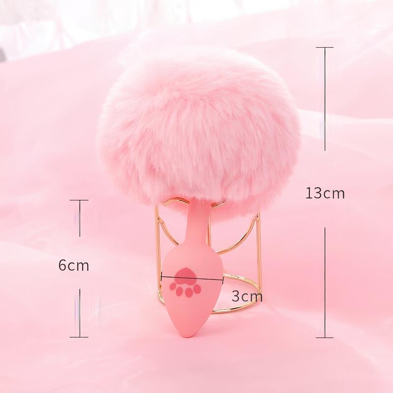 Pink Bunny Tail Butt Plug — product view 7