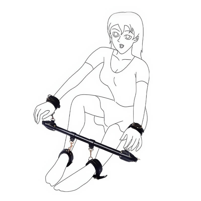 Spreader Bar Wrist & Ankle Bondage Restraints — product view 3