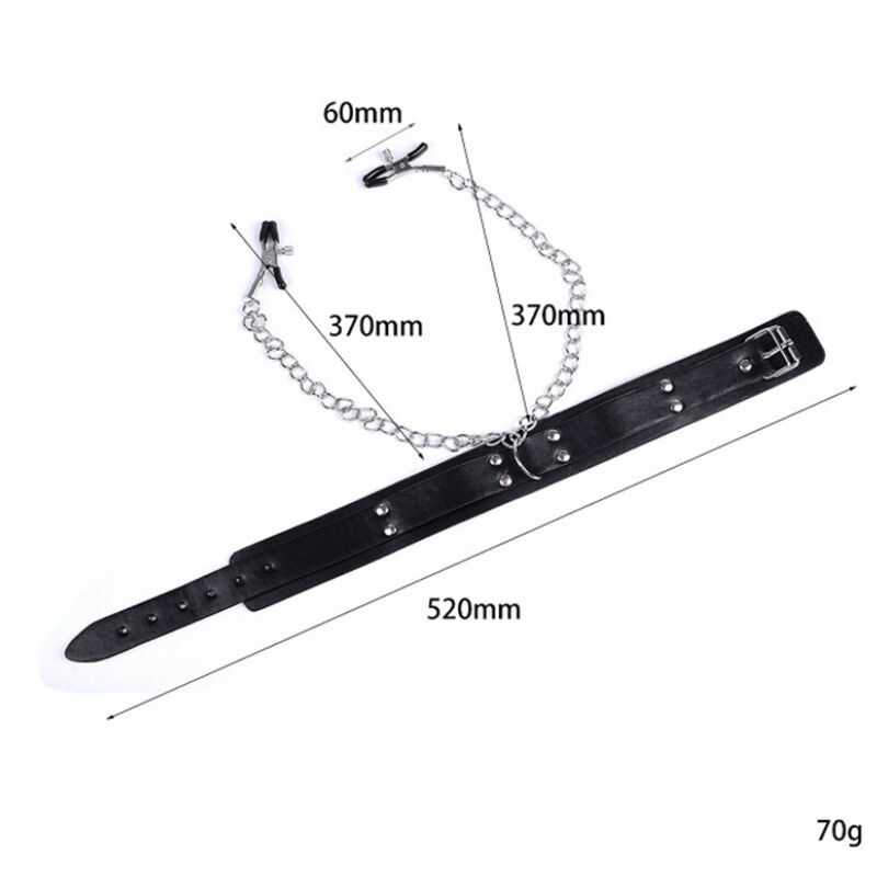 BDSM Collar with Nipple Clamps — product view 6