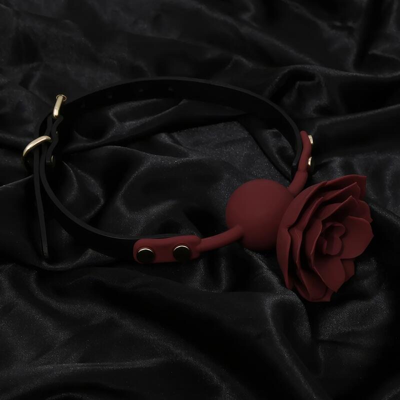 Rose- formet Pink Ball Gag — produktvisning 6