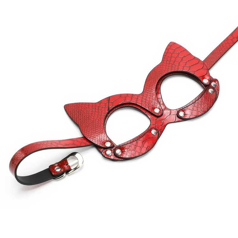 Luxury Red BDSM Mask — product view 2