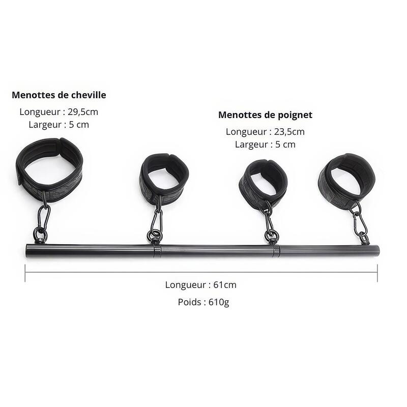 Spreader Bar Hand & Foot Lace Bondage Restraints - produktvisning 6