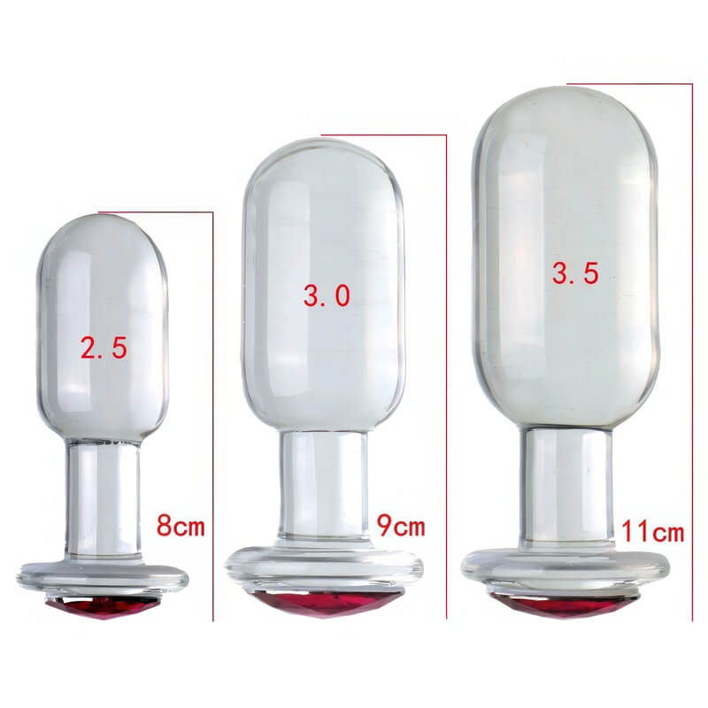 Clear Glass Butt Plug — product view 4