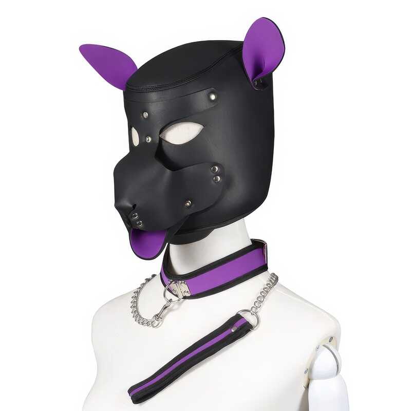 Dog Leather Bondage Hood — product view 10