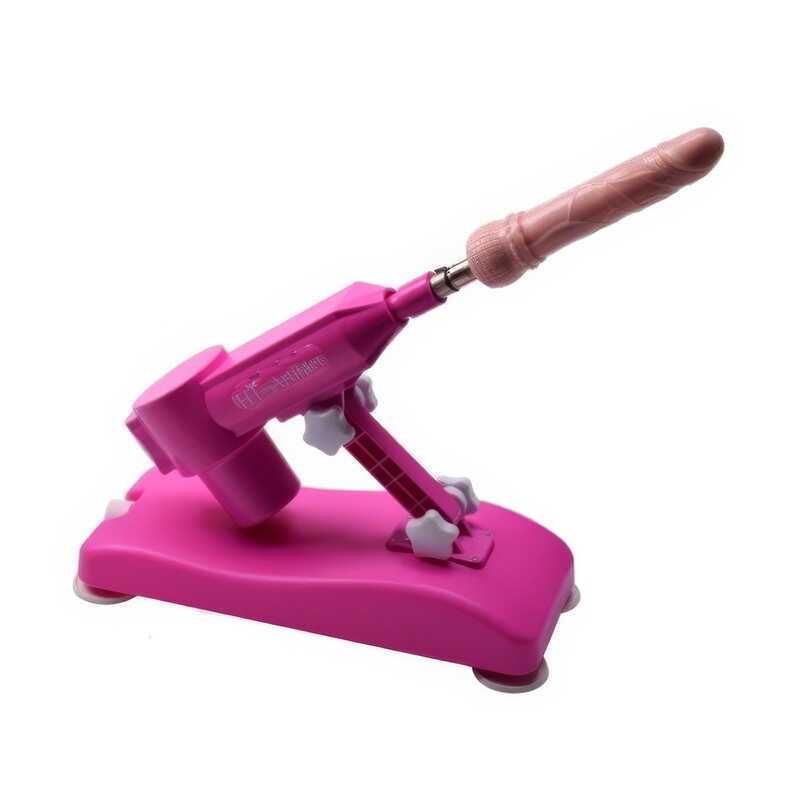 Pink Sex Machine with 8 Dildos — product view 3