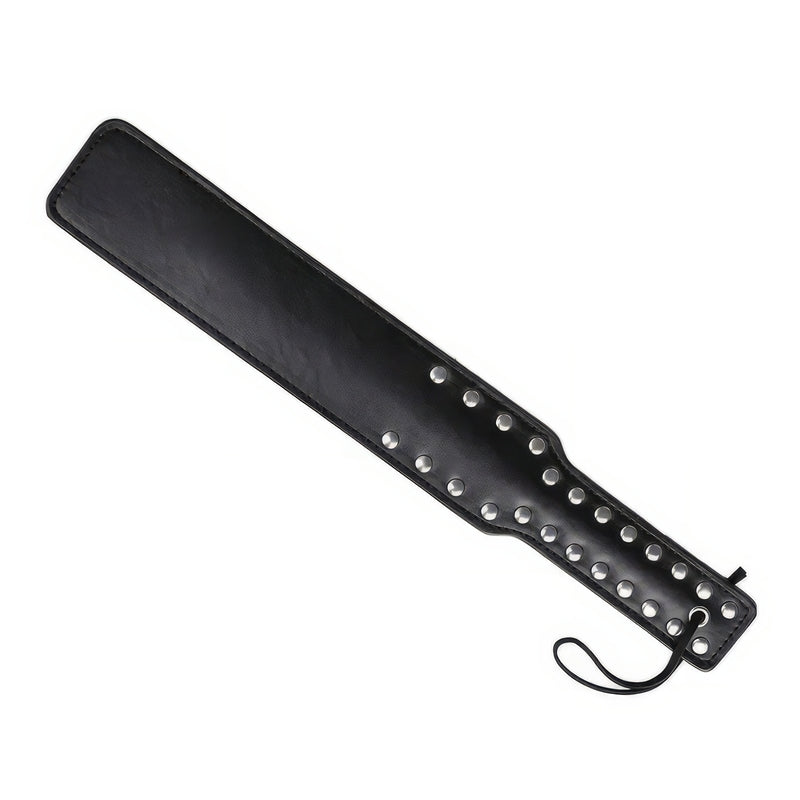 Black Faux Leather Spanking Paddle — product view 3